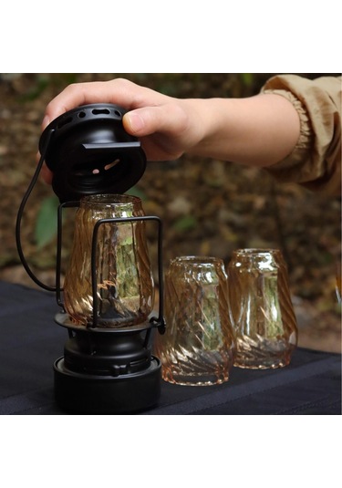 Dolıty Atmosfer Abajur Baca Şapkası Rüzgar Geçirmez Sağlam Kehribar Çok Renkli