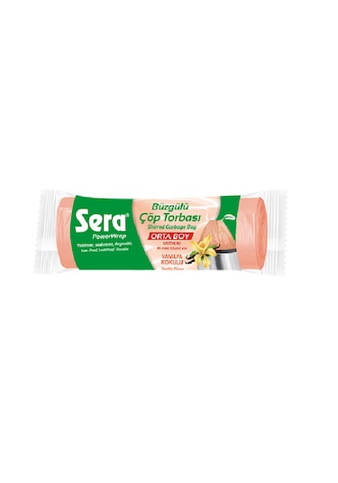 Sera Çöp Torbası Büzgülü Vanilya Orta Boy 55 X 60 Cm 3 X 15 Li