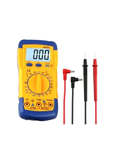 Pratik Elektrikçi Multimetresi - Voltaj, Akım Ve Direnç Ölçer - Lcd Ekranlı - 600v'a Kadar Ölçüm
