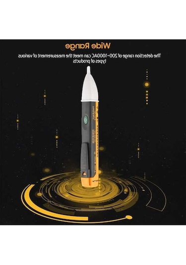 Prestigegoods Fluke Mini El Tipi Multimetre Temassız Voltaj Test Kalemi Yüksek Hassasiyet Siyah-turuncu