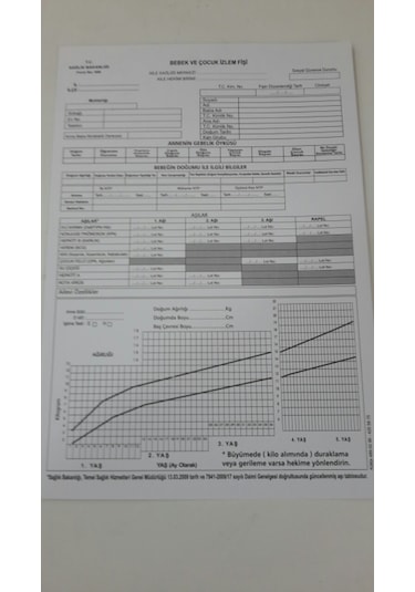 Bebek ve Çocuk İzlem Formu
