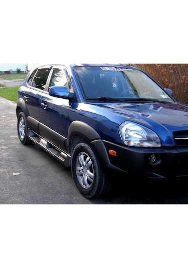 Hyundai Tucson Yan Basamak Koruma Oem 2004-2012 Siyah-gri Siyah