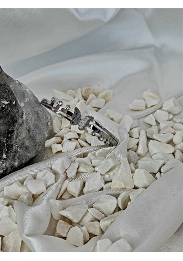 Eva Takı 316 l Çelik Kelebek Silver Beyaz Renkli Kelepçe Bileklik