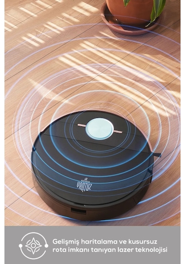 Karaca Vantuz Off-Road Premium 3in1 Otomatik Toz Hazneli Konuşan Robot Süpürge