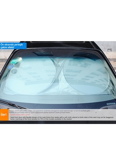Araç Ön Camı Güneşlik Ön Kalkan 150 85cm05