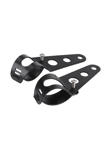 Geeroyoo Motosiklet Farı Tutucu Bracket Seti - 33-43mm Çatal Çapı Uyumlu - Dayanıklı Demir Malzeme - Kolay Kurulum Chrome