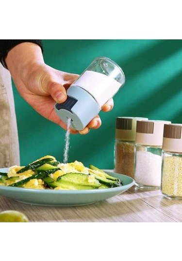 Besthome1 Bej Neme Dayanıklı Cam Tuzluk Şeffaf Baharat Kavanozu Kolay Dolum Mühürlü Gıda Sınıfı Bej