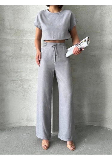 Bluz Pantolon Takım S255057 Gri