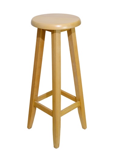 El Yapımı Doğal Ahşap Yuvarlak Tabure 80 Cm Şık Ve Dayanıklı Natural