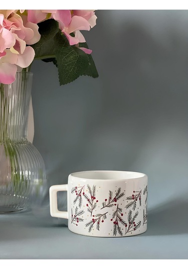 Yılbaşı Christmas Temalı Kupa Bardak Kırmızı