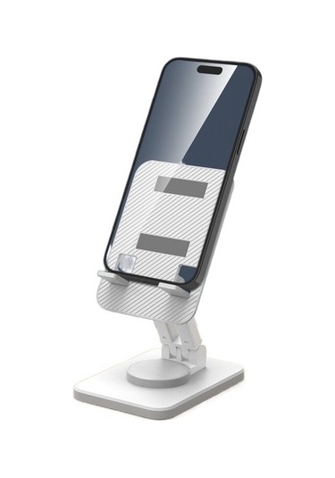 Joyhub 360 Derece Dönebilen Ve Katlanabilir Cep Telefonu Masaüstü Aparatı Beyaz Vantuzlu