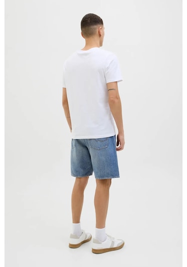 Jack & Jones Erkek Jjıtony Rahat Kesim Jean Şort 12269533 Mavi Mavi