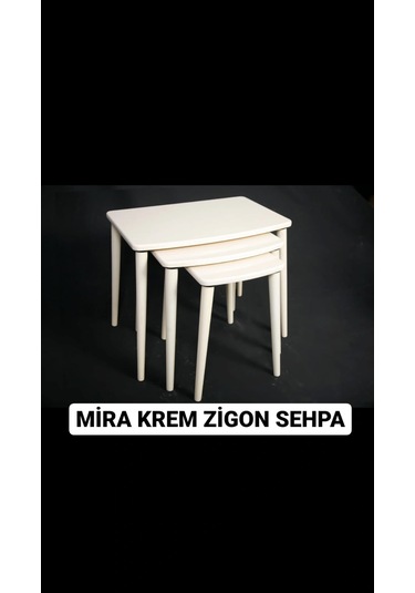 Moleni Mira Krem Zigon Sehpa