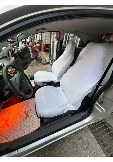 Üniversal Her Araca Uyumlu Beyaz Servis Kılıfı Ön Arka Takım