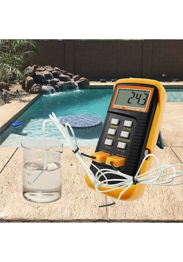 Mufunye 1300 C Termokupl Sensörlü K Tipi Termometre 4 Termokupllu C, F Ve K Kablolu Ve Paslanmaz Çelik