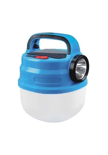 Bloomnest Taşınabilir Kamp Lambası - Güneş Enerjili Usb Şarjlı Asılı Kamp Feneri 6 Işık Modu Mavi
