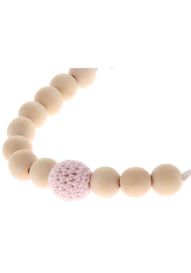 Suntek Ahşap Boncuklu Bebek Kuklaları Emzik Klipsi Zinciri Style8 Odun Çok Renkli