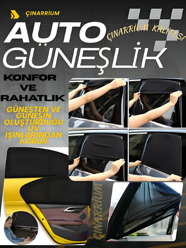 Peugeot 208 Uyumlu Özel 2'li Oto Yan Cam Güneşliği, Arka Cam Güneşliği/perde