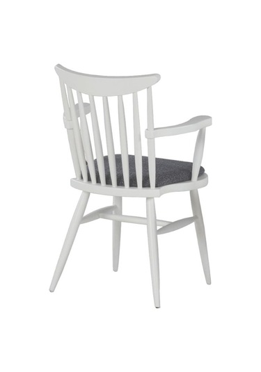 Cotswold Ahşap Kolçaklı Sandalye Beyaz - Gri