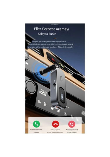 Essager Transmitter Bluetooth 5.1 Adaptör Araba Müzik Kulaklık