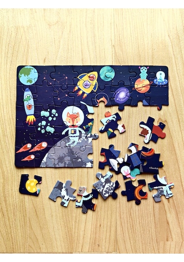 Doerkids Uzay Boşluğu Mini Puzzle 40 Parça 4 Yaş