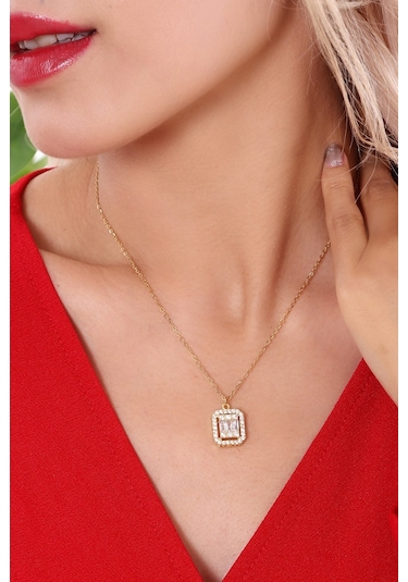 Bhs Life Zirkon Baget Taşlı Kolye