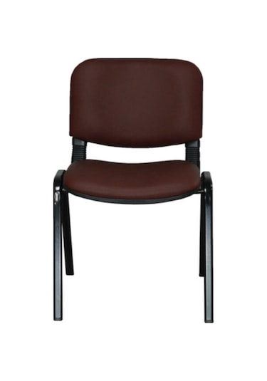 Ofiscombin Ofis Büro Bekleme Misafir Çalışma Konferans Koltuğu Form Sandalye Kahverengi Deri 00047499865
