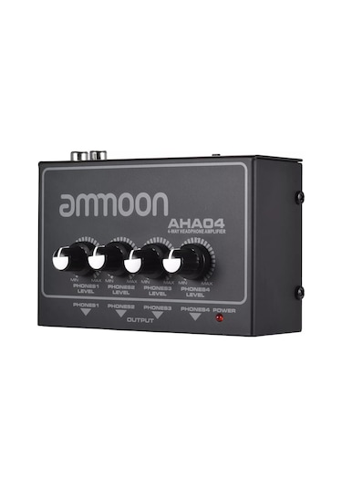 Ammoon Aha04 1/4 İnç Ve 1/8 İnç Girişli Taşınabilir Siyah