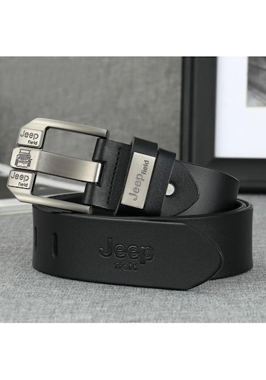 Kemer Deri Siyah Metal Tokalı Şık Italyan Kemer Siyah