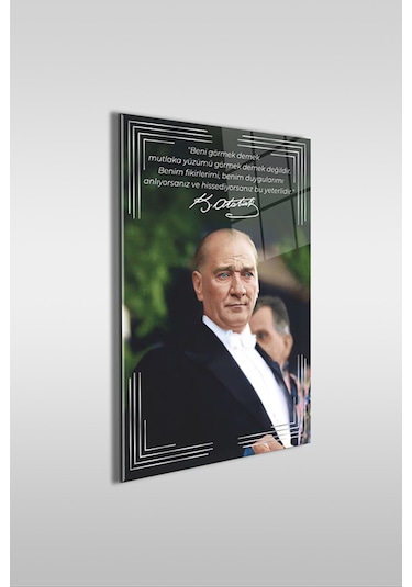Atatürk Özel Tasarım 9 Dikey Cam Tablo