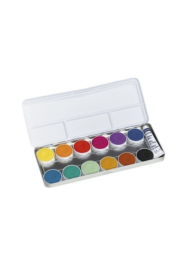 Pelikan Deckfarbkasten Opaque Sulu Boya 12 + 1 Nocolor-d8ecff13