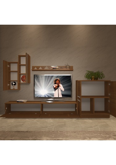 Decoraktiv Eko 6b Mdf Std Tv Ünitesi Tv Sehpası Ceviz