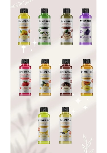 By Herba Aromaterapi Masaj Yağı Seti 10 x 100 ML