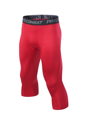 Hızlı Kuruyan Yüksek Elastik Kısa Spor Taytı, 9 Renkte Mevcuttur, Fitness, Açık Hava Antrenmanı Ve Basketbol İçin İdealdir, Ter Emici Tasarım. Kırmızı