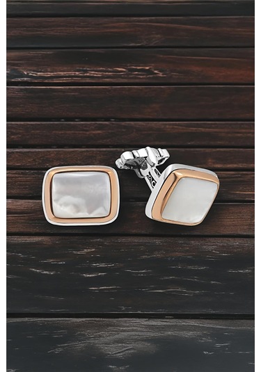 Gümüş Sedef Taşlı Kol Düğmesi -5734