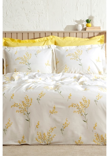 Karaca Home Loretta %100 Pamuk Tek Kişilik Nevresim Takımı Sarı Pp 200.22.08.0060