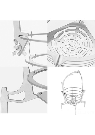 Pazly Kamp Ateşi İçin Katlanabilir Paslanmaz Çelik Şömine - Taşınabilir, 23,5x17,5x5,5 Cm, Gümüş Renk, Seyahat, Kamp, Bahçe Kullanımı