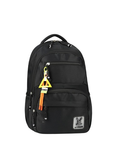 Özel Su Geçirmeyen Kumaş Çok Bölmeli Sırt Çantası Siyah