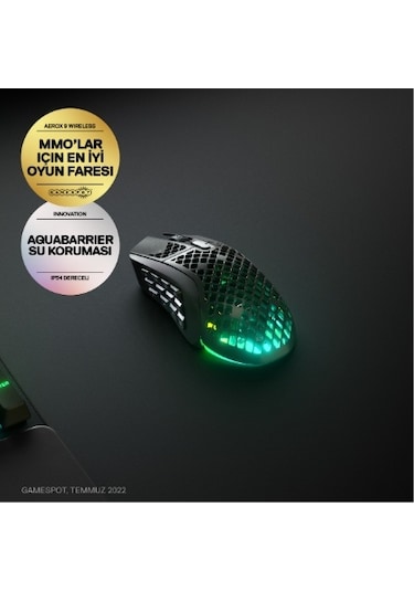 SteelSeries Aerox 9 Kablosuz RGB Oyuncu Mouse