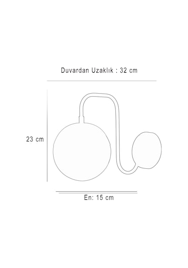 Luzarana Siesta Gold-siyah Metal Gövde Bal Rengi Camlı Tasarım  Aplik Sarı