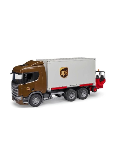 1:16 Super 560r Kontenyır Ups Lojistik Ve Forklift Model Araç Seti Çok Renkli