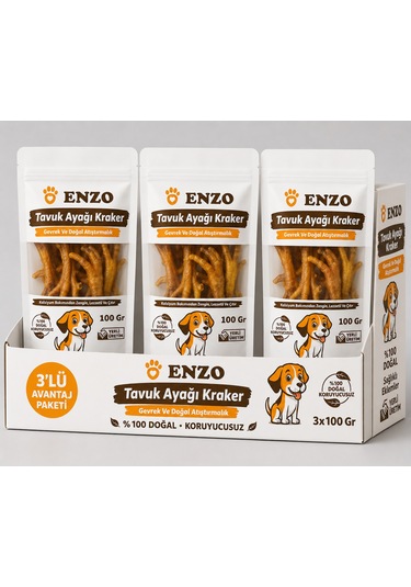 Enzo Tavuk Ayağı Kraker Avantaj Paketi 3x100 Gr.