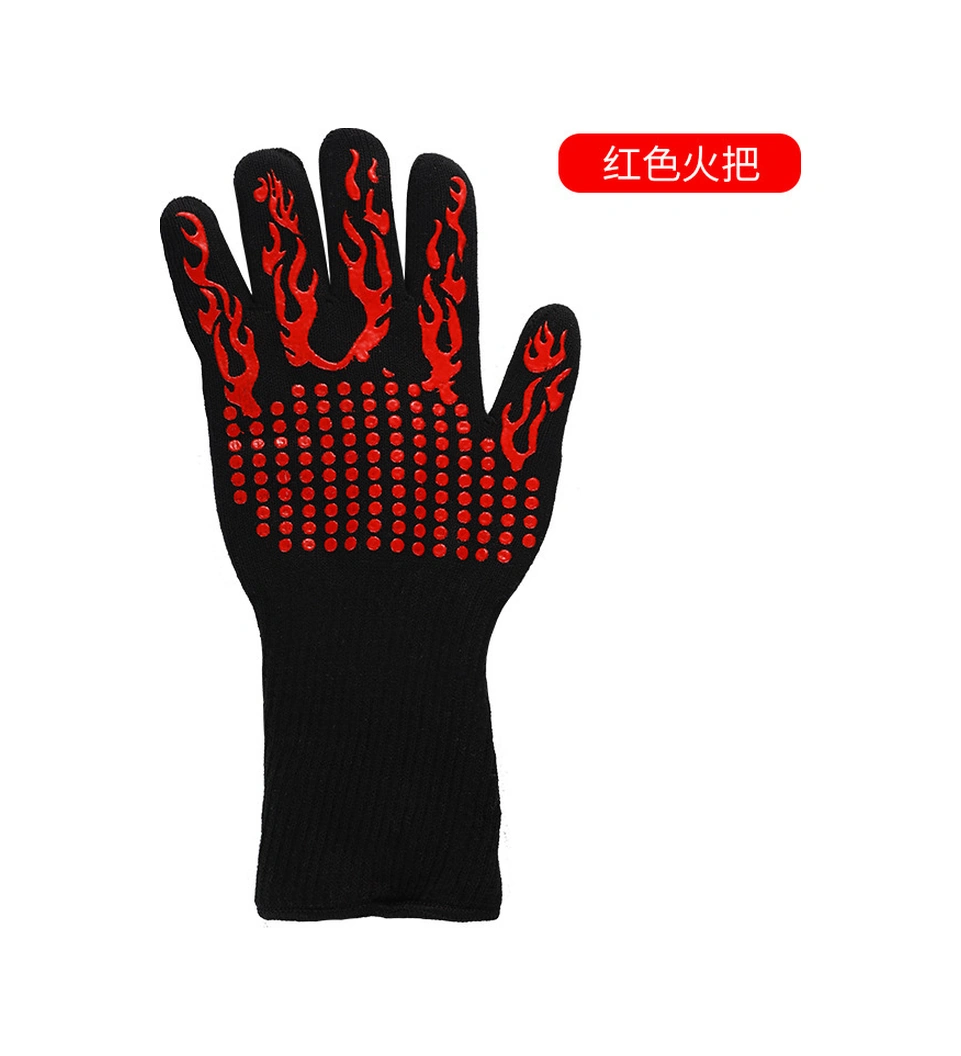 Dofolink Kırmızı Alev Silikon Isı Yalıtkan Eldiven - Mutfak, Barbekü, Fırın, Mikrodalga İçin 500 C Dayanıklı, Kaymazsız, Ev Kullanıma Uygun Her İki El İçin Çok Renkli