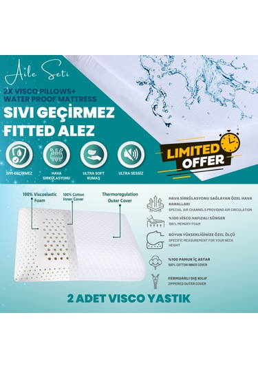 Ecovis Viscotex Aile Seti, 2'li Visco Yastık Ve Yatak Alezi