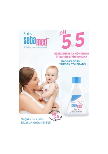 Baby PH 5.5 Göz Yakmayan Formül Nemlendirici Etkili Papatya Özütlü Bebek Şampuanı 250 ML