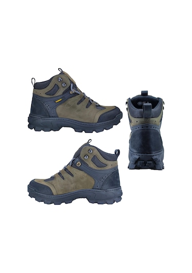Bulldozer Outdoor Bot Nubuk Deri Haki 250004 Haki