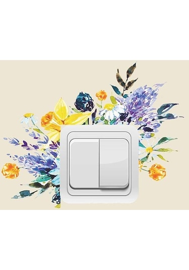 Duvar Resimleri Süs Çıkarılabilir Renkli Yeşil Bitki Anahtarı Duvar Çıkartması, Seçenekler: 2 Diğer