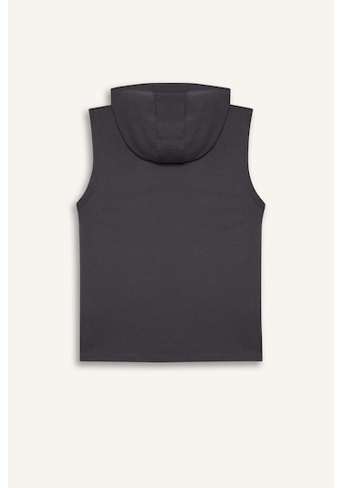 Defacto Erkek Çocuk Kapüşonlu Baskılı Atlet E4186a825hsar138 Antrasit