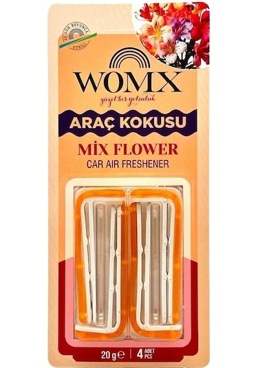 Mix Flower Klipsli Oto Kokusu - Araç Havalandırma Izgara Tipi Çiçeksi Esanslı Parfüm