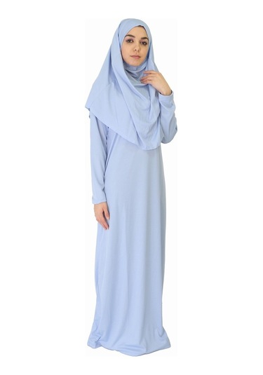 Bebe Mavisi Fermuarsız Namaz Elbisesi (545584222) Bebek Mavisi